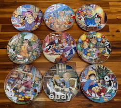 10pc Carol Lawson Limited Edition Porcelain 8 Plates 1981-1990 Franklin Mint
