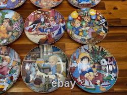 10pc Carol Lawson Limited Edition Porcelain 8 Plates 1981-1990 Franklin Mint