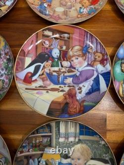 10pc Carol Lawson Limited Edition Porcelain 8 Plates 1981-1990 Franklin Mint