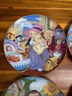 10pc Carol Lawson Limited Edition Porcelain 8 Plates 1981-1990 Franklin Mint