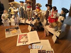 11 -12 Porcelain Country Store Dolls Collection From Franklin Heirloom