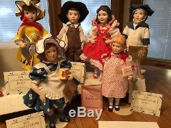 11 -12 Porcelain Country Store Dolls Collection From Franklin Heirloom