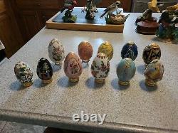 11 Franklin Mint Faberge Porcelain Eggs