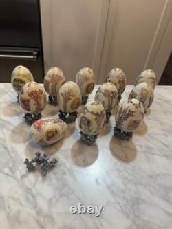 12 Franklin Mint Beatrix Potter 100TH Anniversary Porcelain Eggs