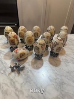 12 Franklin Mint Beatrix Potter 100TH Anniversary Porcelain Eggs