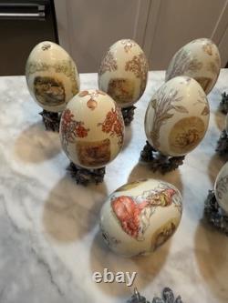 12 Franklin Mint Beatrix Potter 100TH Anniversary Porcelain Eggs