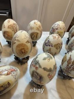 12 Franklin Mint Beatrix Potter 100TH Anniversary Porcelain Eggs