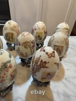 12 Franklin Mint Beatrix Potter 100TH Anniversary Porcelain Eggs