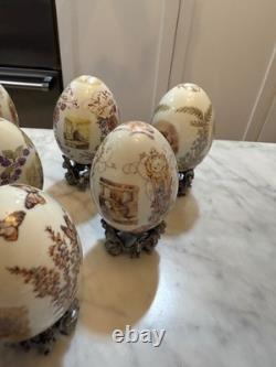 12 Franklin Mint Beatrix Potter 100TH Anniversary Porcelain Eggs