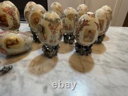 12 Franklin Mint Beatrix Potter 100TH Anniversary Porcelain Eggs