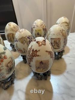 12 Franklin Mint Beatrix Potter 100TH Anniversary Porcelain Eggs