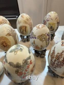 12 Franklin Mint Beatrix Potter 100TH Anniversary Porcelain Eggs