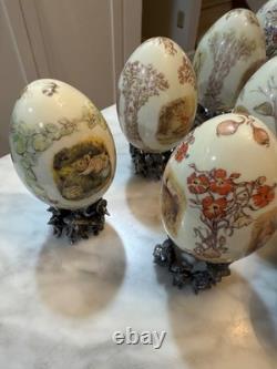 12 Franklin Mint Beatrix Potter 100TH Anniversary Porcelain Eggs