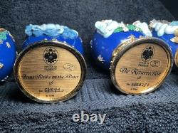 12 Franklin Mint House Of Faberge Eggs Life Of Christ Complete Set-READ! Flaws