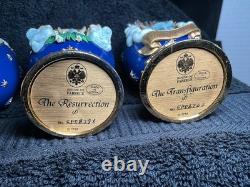 12 Franklin Mint House Of Faberge Eggs Life Of Christ Complete Set-READ! Flaws