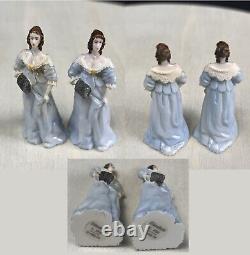 12 Franklin Mint Ladies of Fashion Mini Porcelain Figurines Vintage Lady Figures