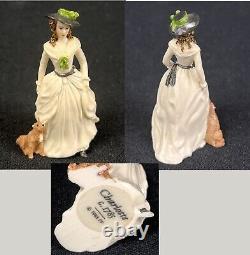 12 Franklin Mint Ladies of Fashion Mini Porcelain Figurines Vintage Lady Figures