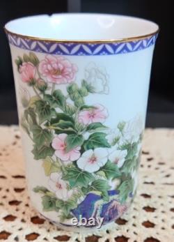 12 Month Japanese Teacups Franklin Mint Porcelain Kinuko Yamabe Display (Read)