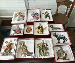 13 PC Set The Vatican Nativity Collection Franklin Mint Fine Porcelain Ltd Ed #d