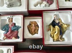 13 PC Set The Vatican Nativity Collection Franklin Mint Fine Porcelain Ltd Ed #d