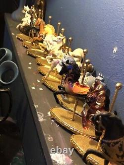 14 Pieces In This Lot Vintage Franklin Mint Carousel Horses