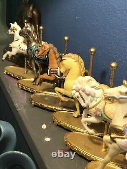 14 Pieces In This Lot Vintage Franklin Mint Carousel Horses