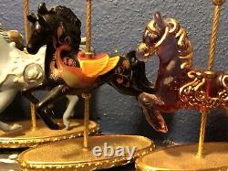 14 Pieces In This Lot Vintage Franklin Mint Carousel Horses