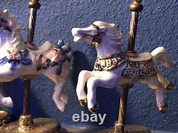 14 Pieces In This Lot Vintage Franklin Mint Carousel Horses