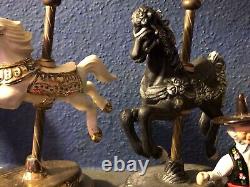 14 Pieces In This Lot Vintage Franklin Mint Carousel Horses