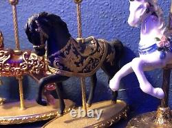 14 Pieces In This Lot Vintage Franklin Mint Carousel Horses