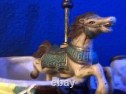 14 Pieces In This Lot Vintage Franklin Mint Carousel Horses