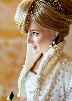17 Diana Princess of Wales Porcelain? Doll Franklin Mint COA NIB Mint Condition