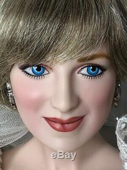 17 Franklin Mint Porcelain Portrait Doll Princess Diana Bride Royal Wedding