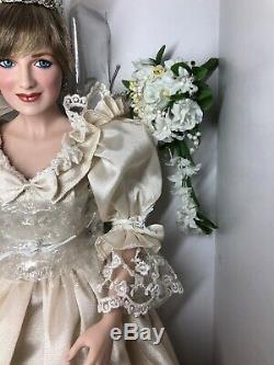 17 Franklin Mint Porcelain Portrait Doll Princess Diana Bride Royal Wedding