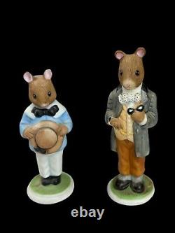 17 Franklin Mint Woodmouse Figurines With House Poppy Winsome Rupert Violet READ