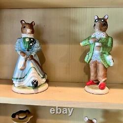 17 Franklin Mint Woodmouse Figurines With House Poppy Winsome Rupert Violet READ
