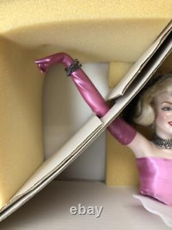 18.5 Franklin Mint Doll Marilyn Monroe Porcelain Gentlemen Prefer Blondes WithBox
