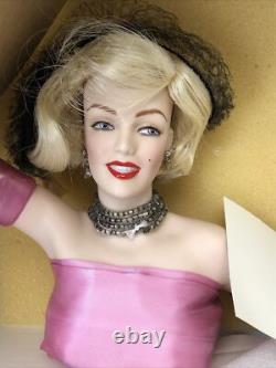 18.5 Franklin Mint Doll Marilyn Monroe Porcelain Gentlemen Prefer Blondes WithBox