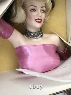 18.5 Franklin Mint Doll Marilyn Monroe Porcelain Gentlemen Prefer Blondes WithBox