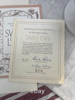 1977 Franklin Porcelain Royal Ballet Sculpture Swan Lake Limited Edition
