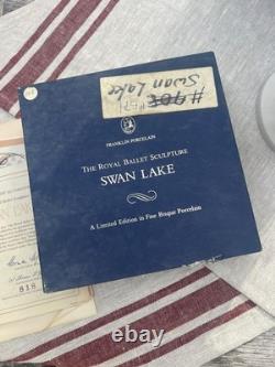 1977 Franklin Porcelain Royal Ballet Sculpture Swan Lake Limited Edition