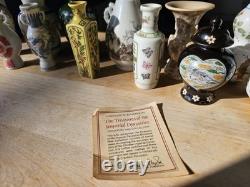 1981 Franklin Mint Porcelain Imperial Dynasty Mini Vase Complete 12 Japan Shelf