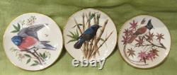 1981 LE Franklin Mint 25 SONGBIRDS OF THE WORLD Mini Plates Set Shelf COA's MINT
