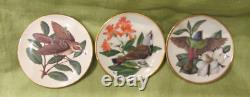 1981 LE Franklin Mint 25 SONGBIRDS OF THE WORLD Mini Plates Set Shelf COA's MINT