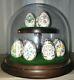 1982 FRANKLIN MINT Collection VICTORIAN FLOWER GARDEN Miniature EGGS With Stand