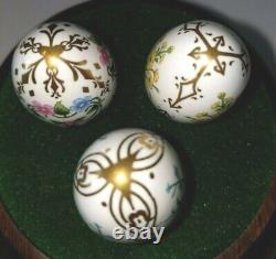 1982 FRANKLIN MINT Collection VICTORIAN FLOWER GARDEN Miniature EGGS With Stand