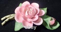 1985 Franklin Mint Porcelain Flower Set of 12 Capodimonte Italy with Display Stand