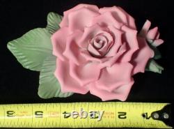 1985 Franklin Mint Porcelain Flower Set of 12 Capodimonte Italy with Display Stand