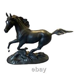 1986 Black Beauty Horse Statue Franklin Mint BY PAMELA DU BOULAY Thoroughbred
