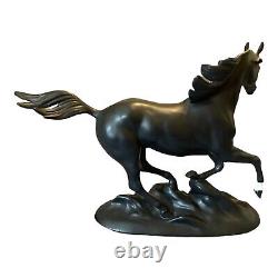 1986 Black Beauty Horse Statue Franklin Mint BY PAMELA DU BOULAY Thoroughbred